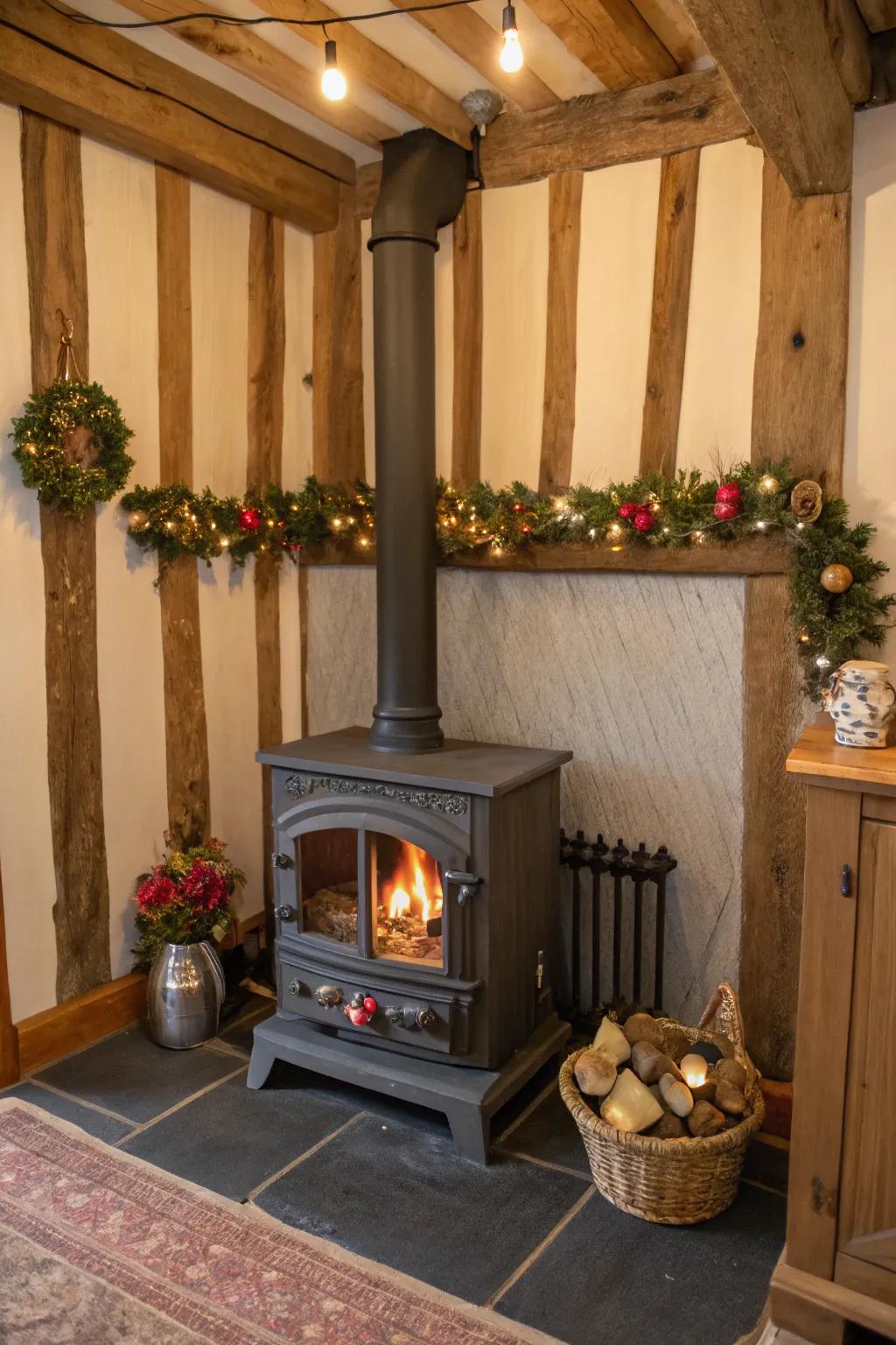 A cabin-style fireplace brings a homely feel to your firebox.