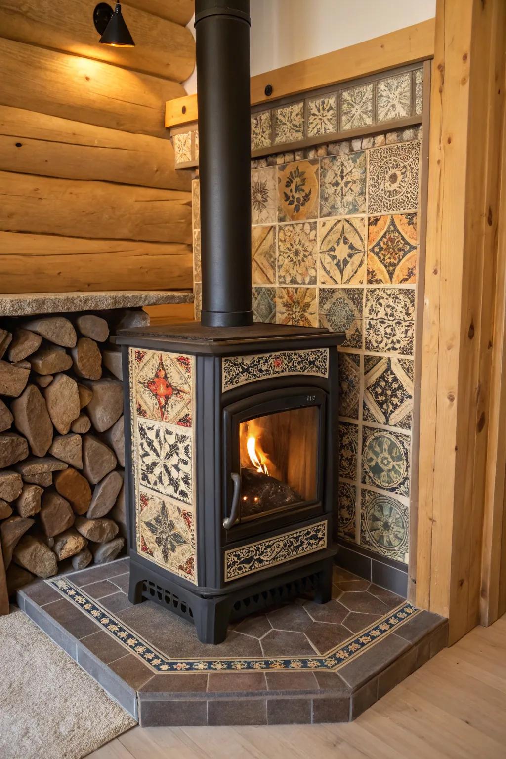 Artisan tiles can convert your hearth into a remarkable central feature.