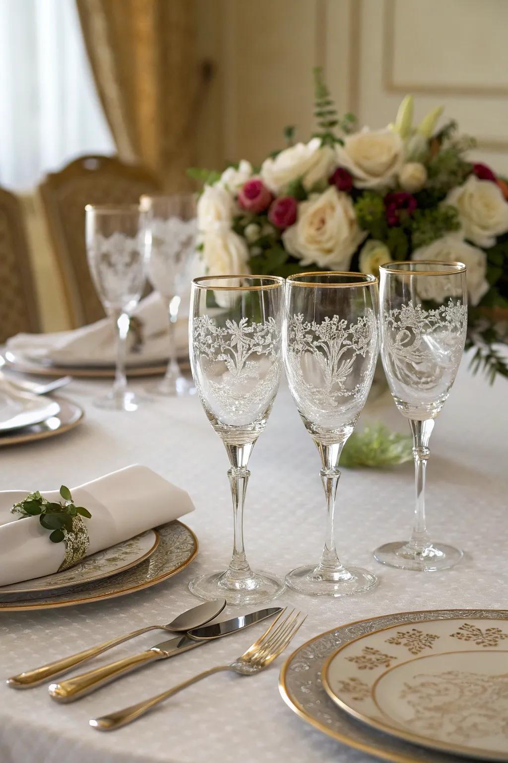 Bespoke drinkware enhances the elegance of any gathering.