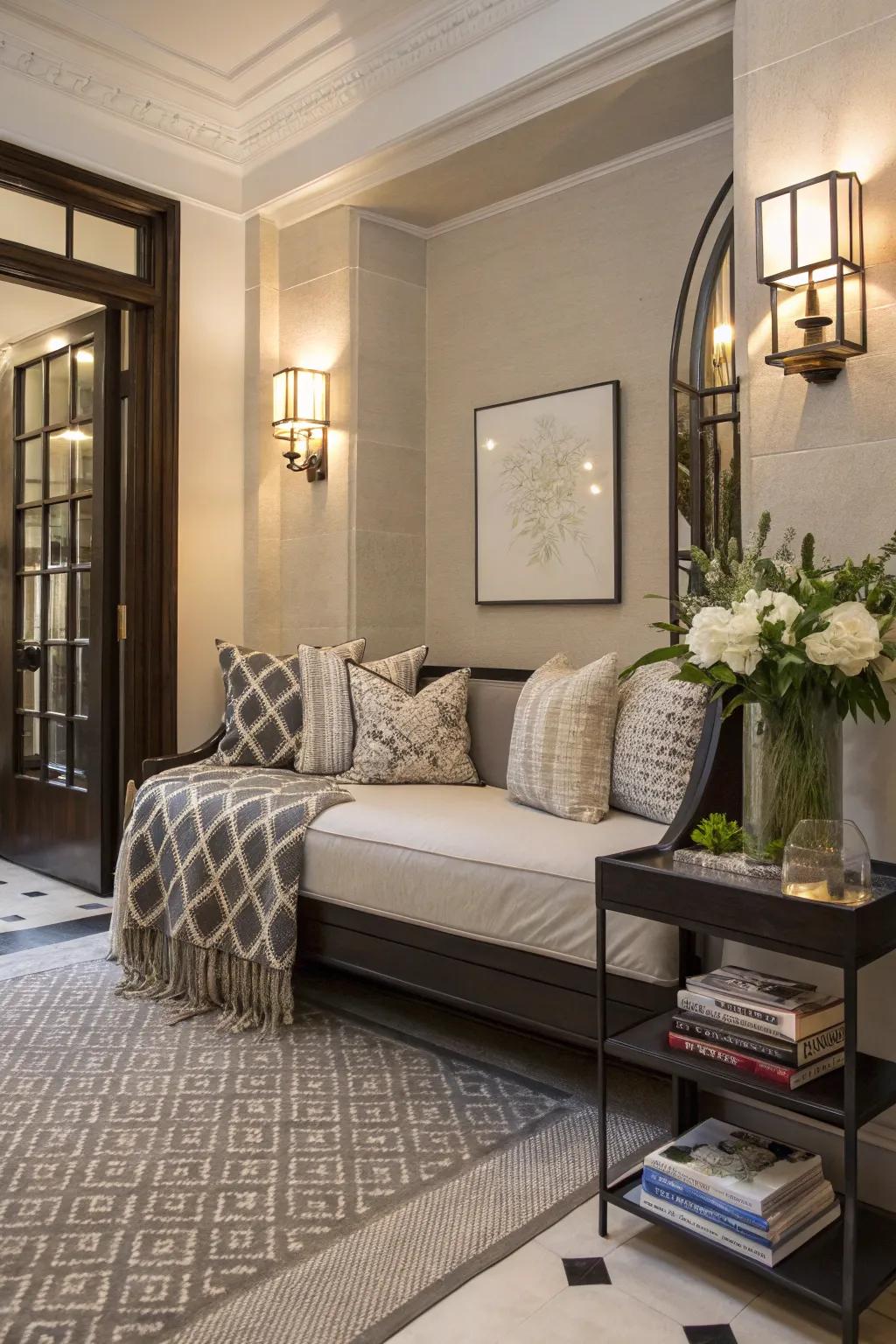 Welcome guests with a daybed in your entryway.