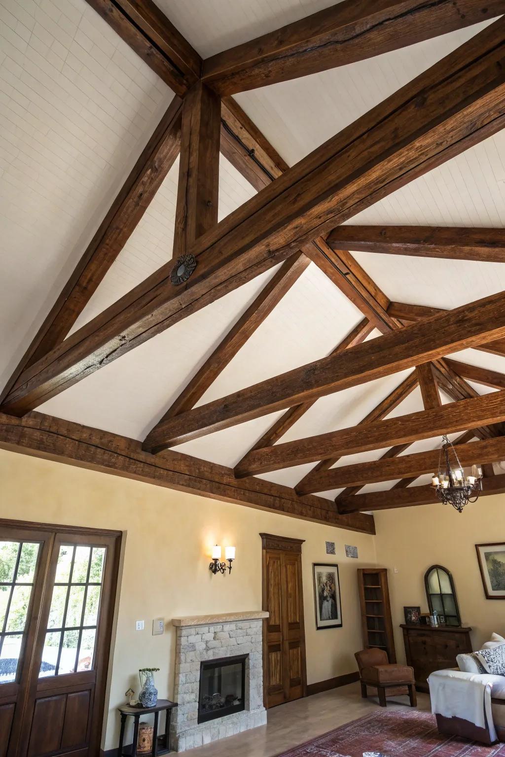 Colored beams provide a striking contrast and add visual appeal.