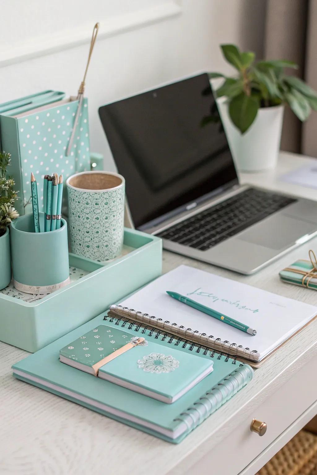 A matching color scheme enhances your workspace's aesthetic.