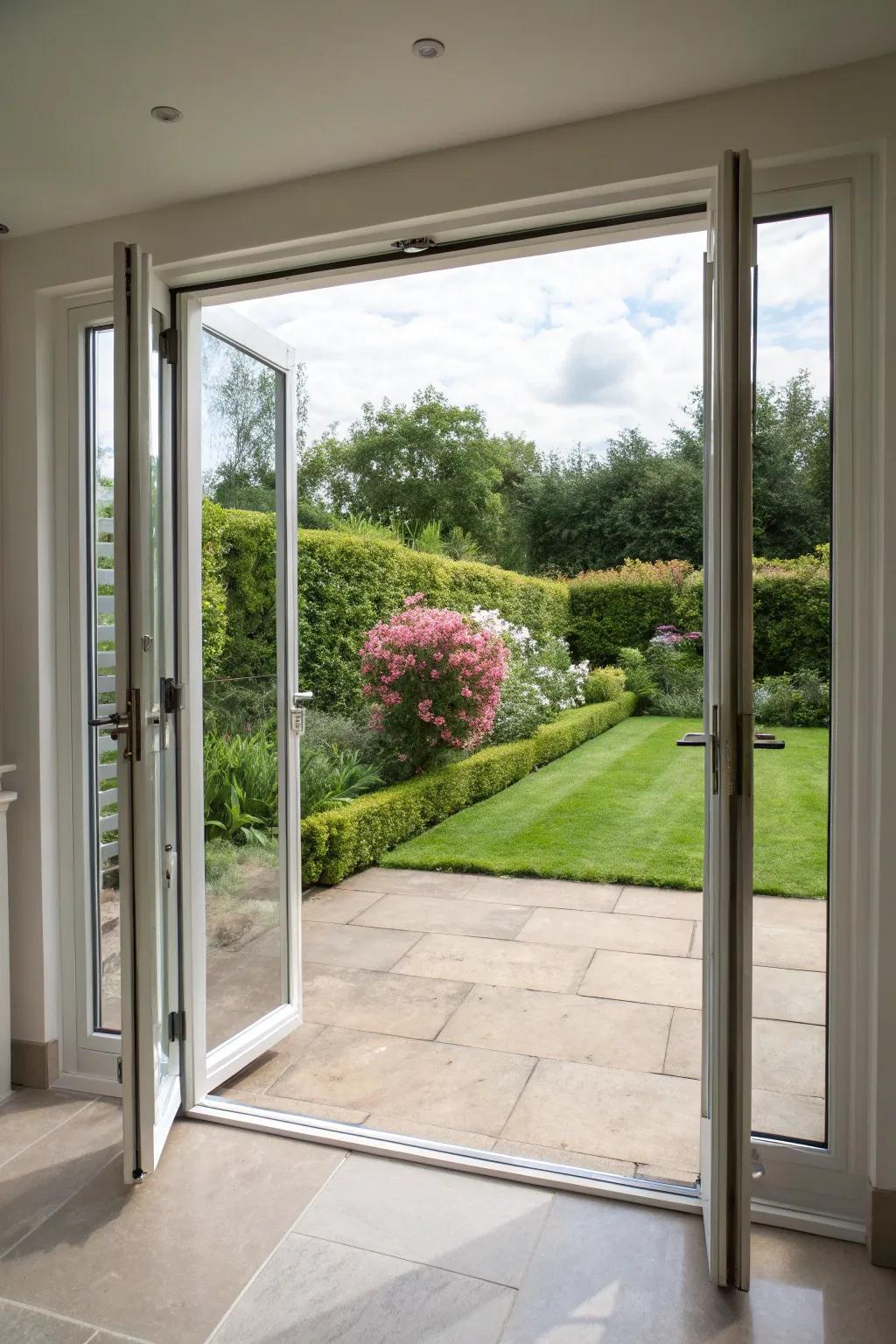 Blur the lines between indoors and out with bi-fold doors that invite the outside in.