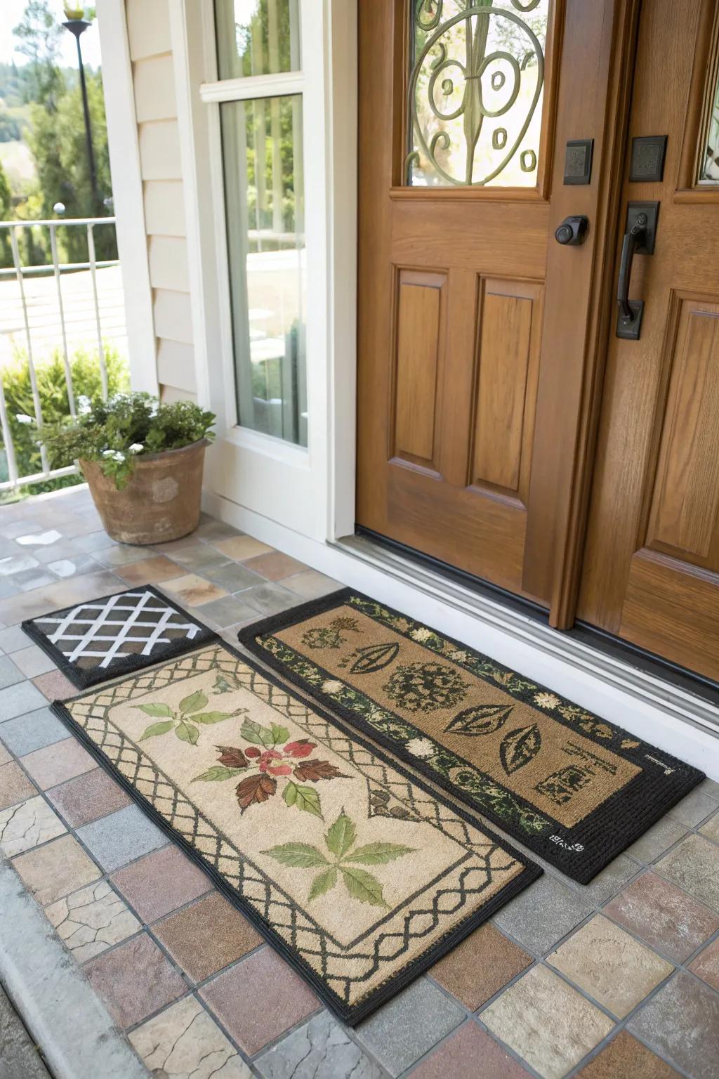 Interchangeable doormats offer versatility for any occasion
