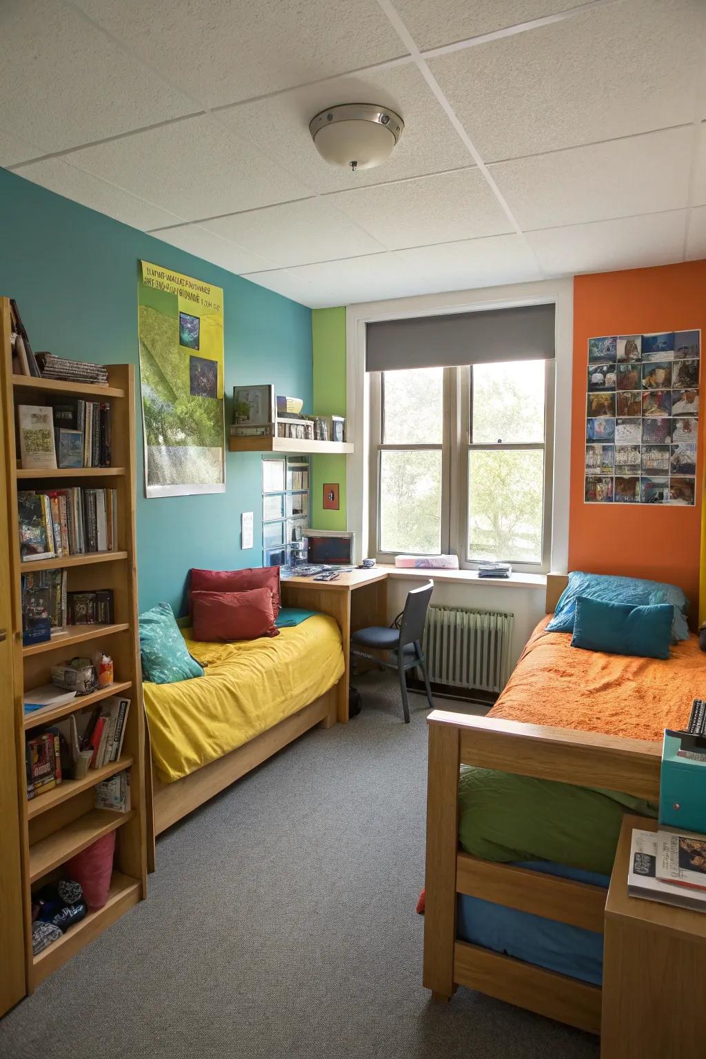 Color marks and personalizes each area.