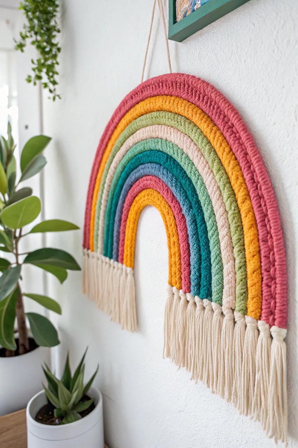 Prismatic string art for a vibrant showcase.