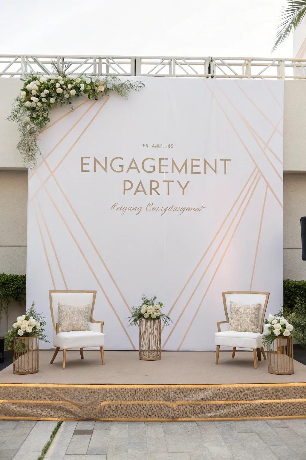 Unadorned backdrops offer sleek polish.