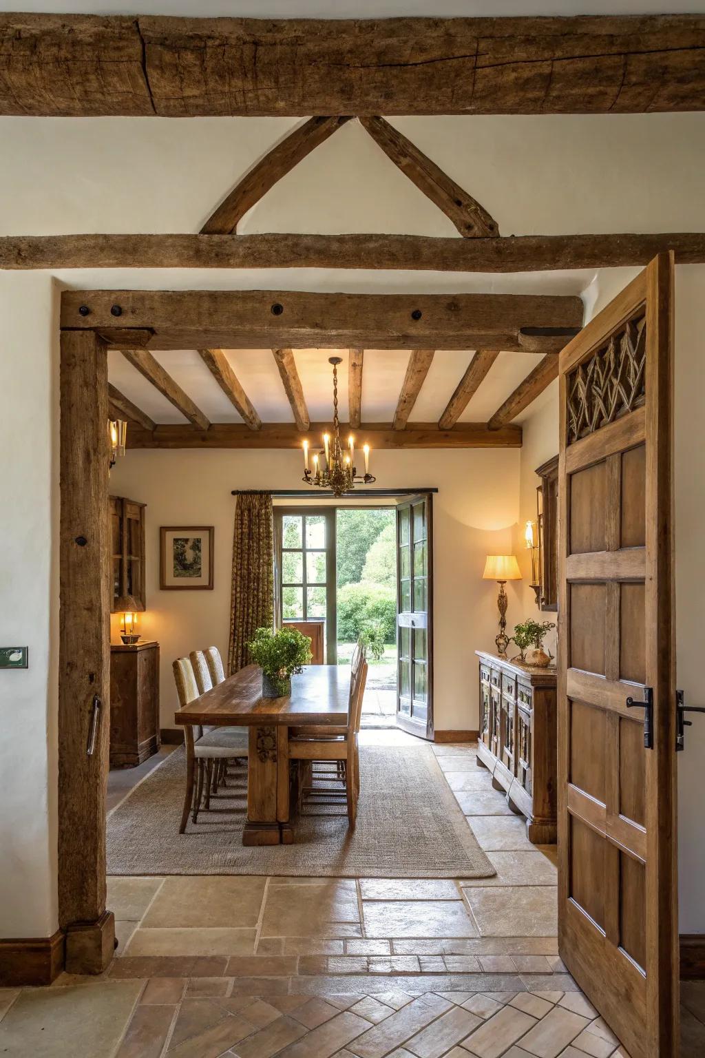 Architectural features add character and a touch of timeless charm.