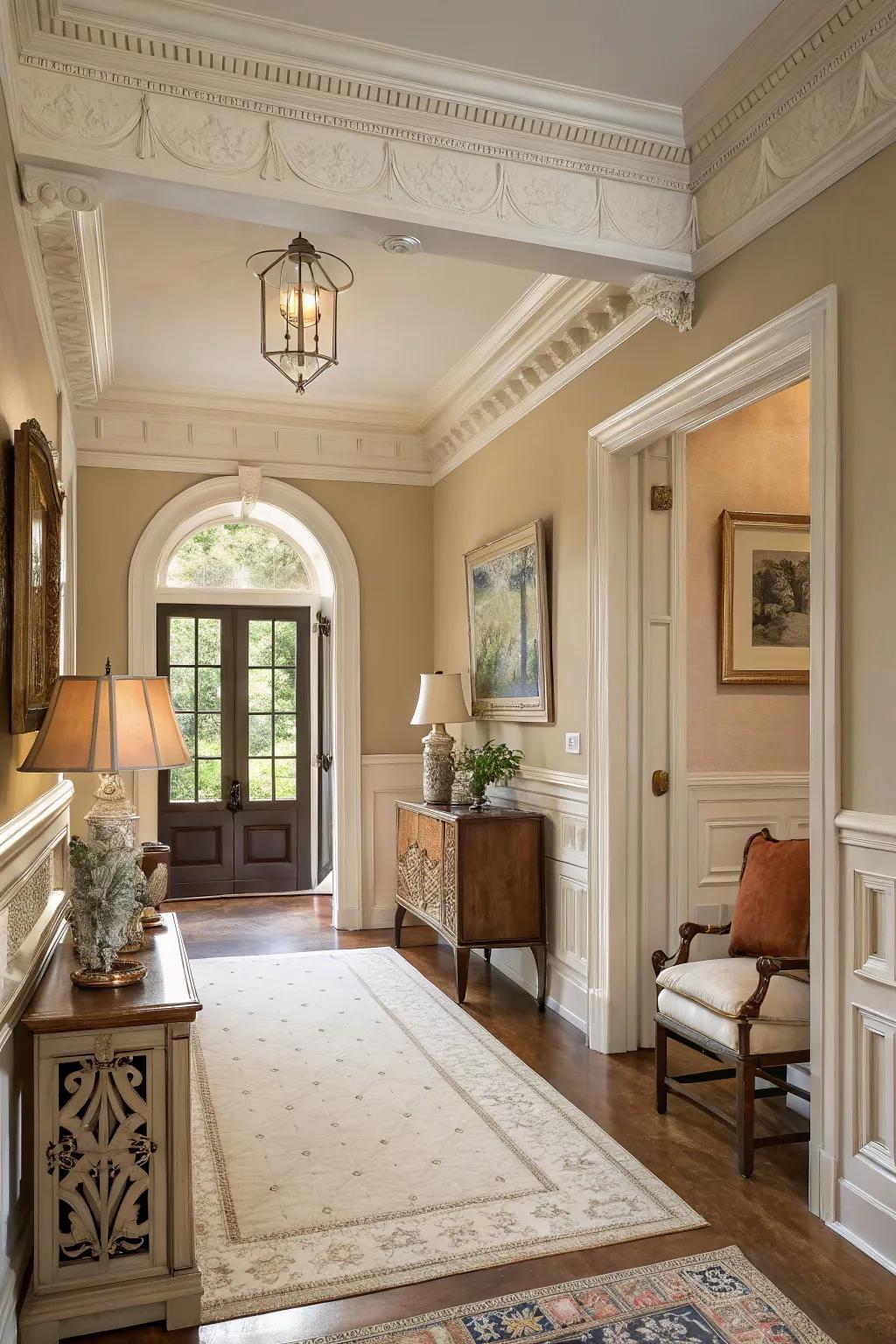 Tiering trim incorporates dimension and character.