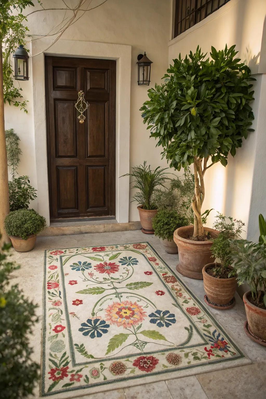 Floral subjects in rugs introduce a hint of nature and vitality indoors.