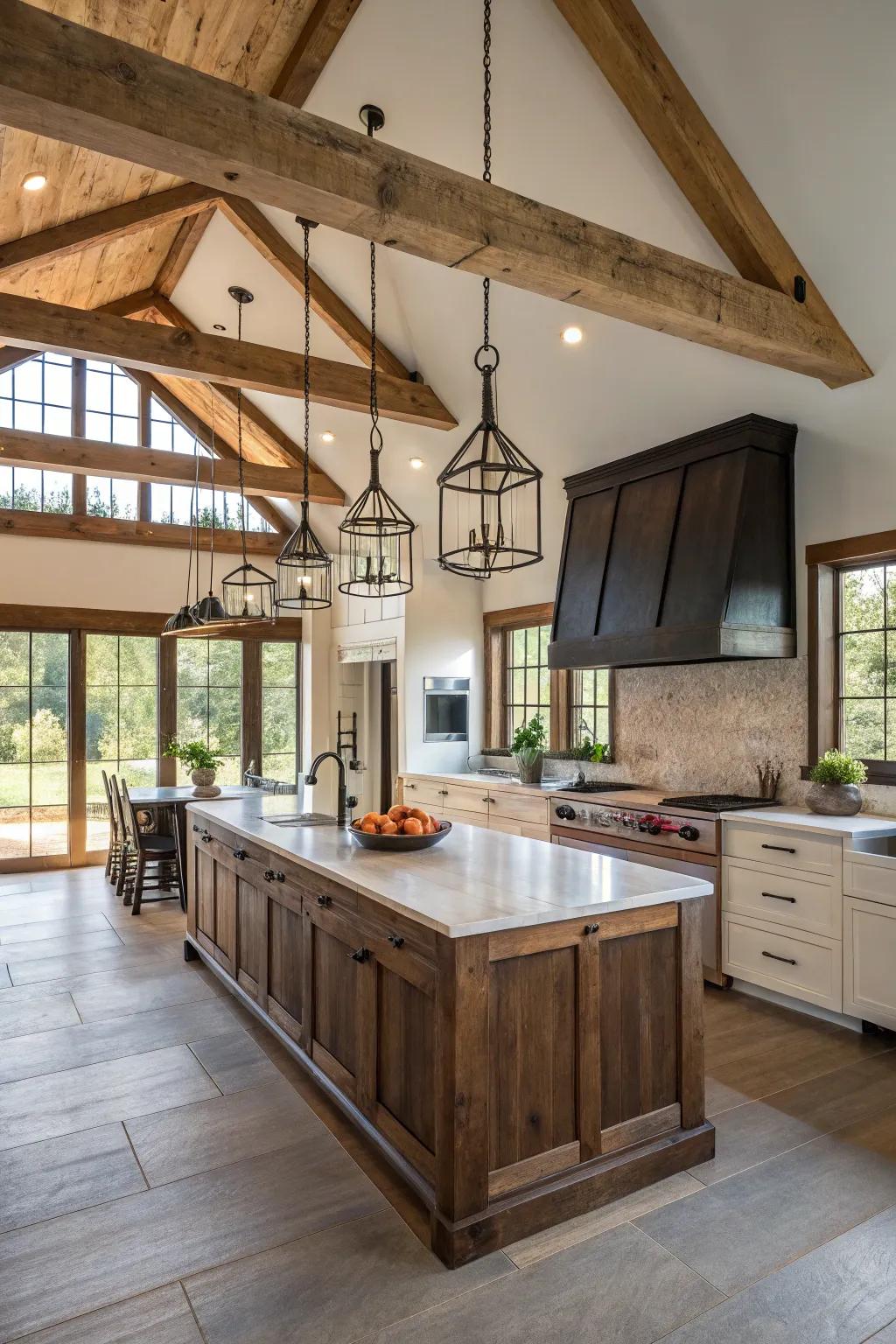 Modern farmhouse style with a cozy yet elegant twist.