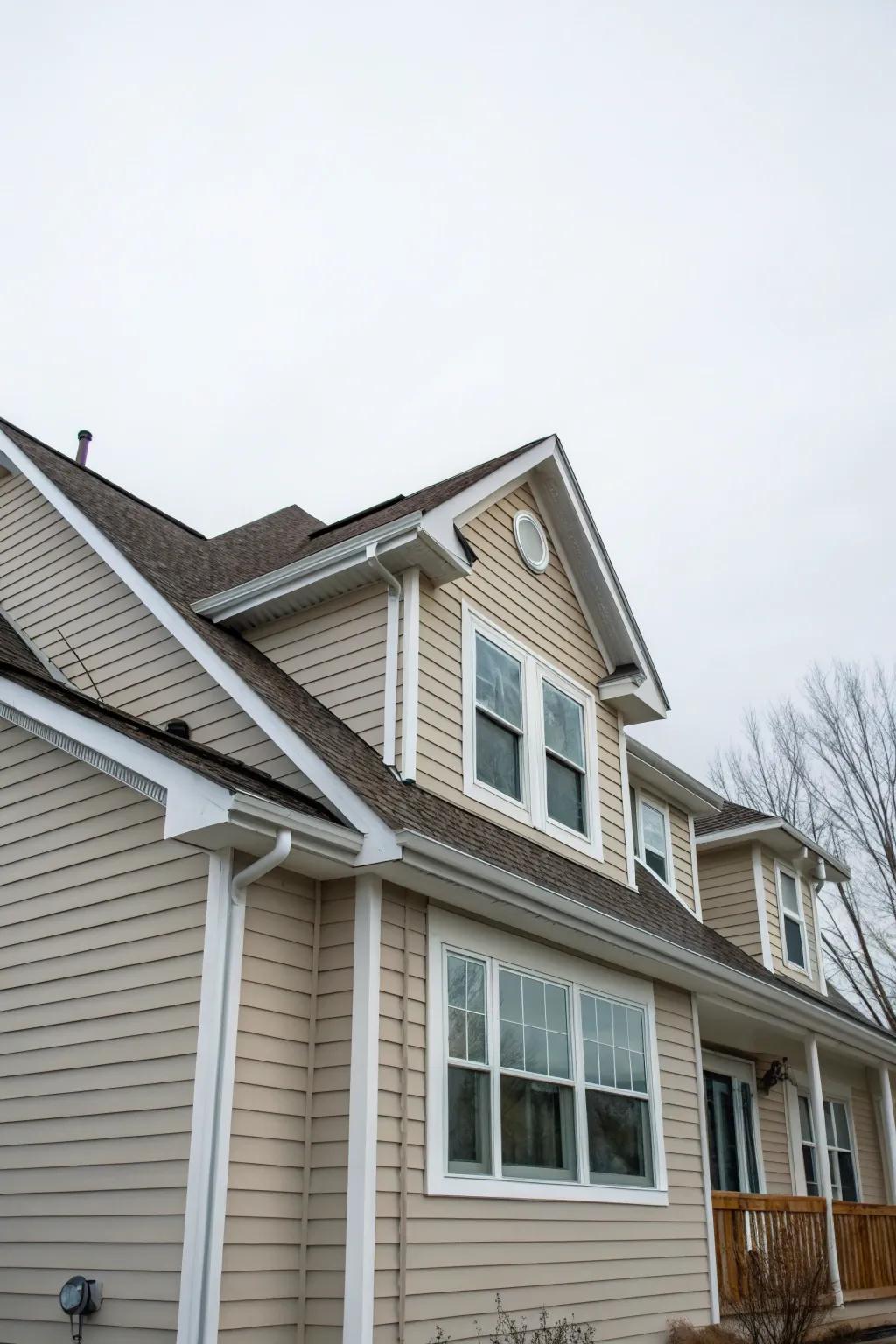 Integrated trims create a harmonious flow with the roofline.
