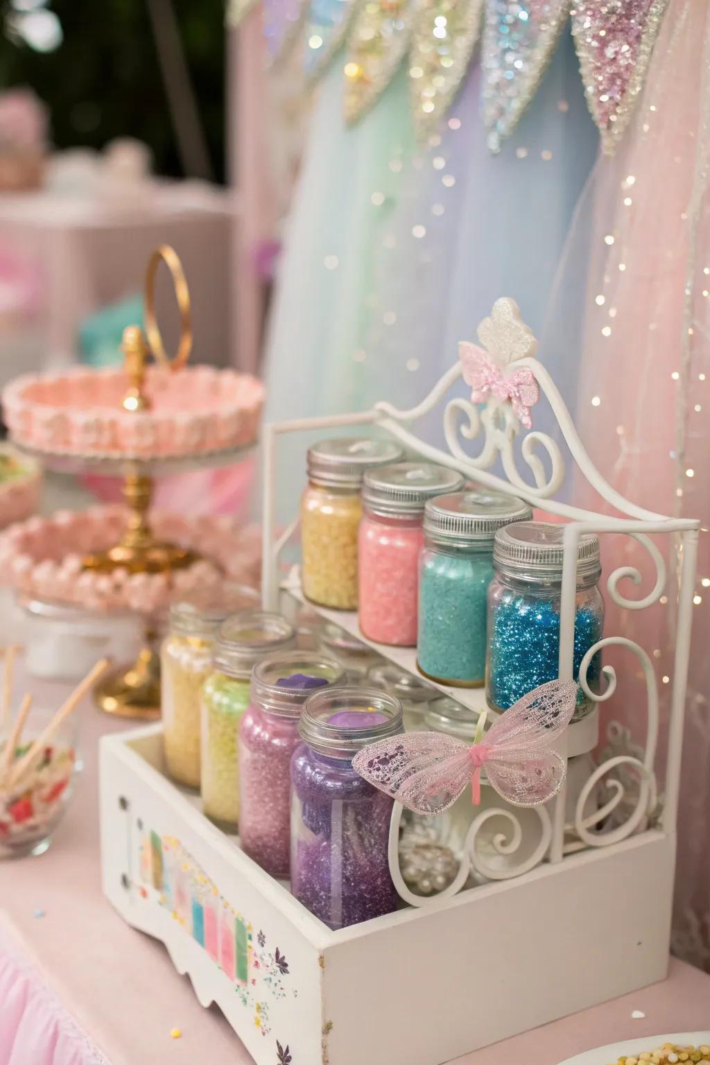 A fairy dust area for producing magical keepsakes.