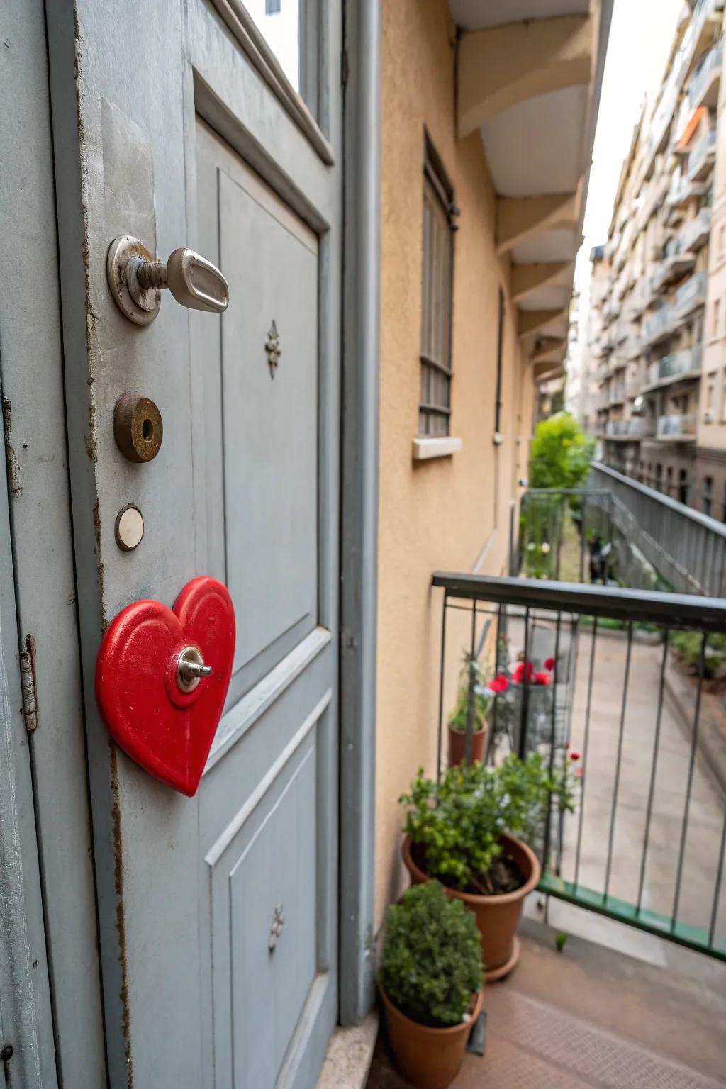 Render your doorbell a fraction of the aesthetic with a heart encasement.