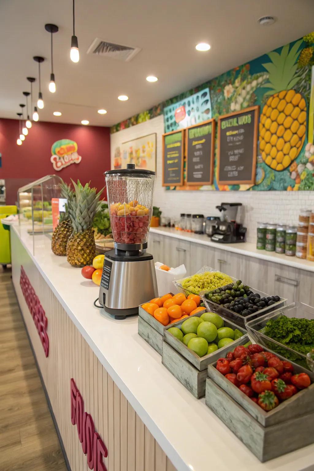 Stay fit with a smoothie section