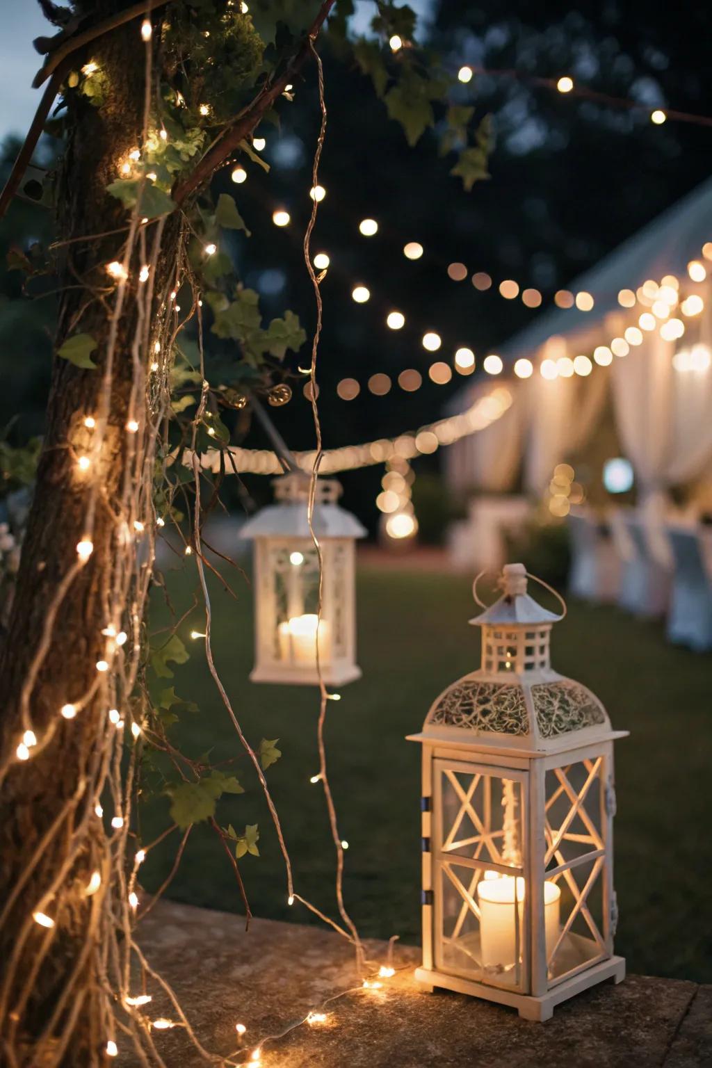 Enchanting beaming making a magical atmosphere for the birthday party.