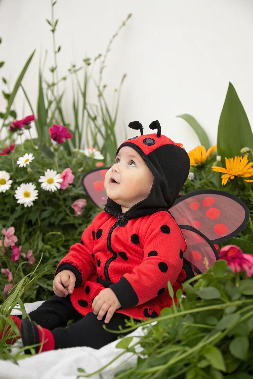 A charming beetle attire for a nature-inspired Halloween.