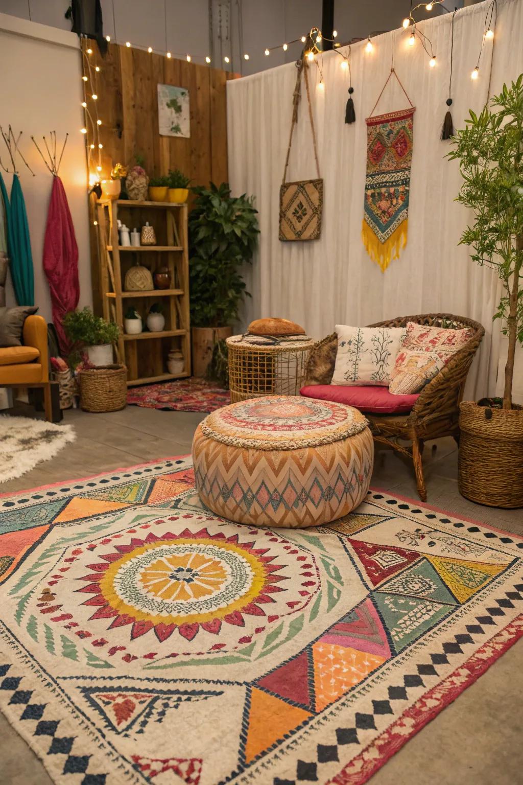 Bohemian mats infuse your home with a sense of wanderlust and artistic flair.