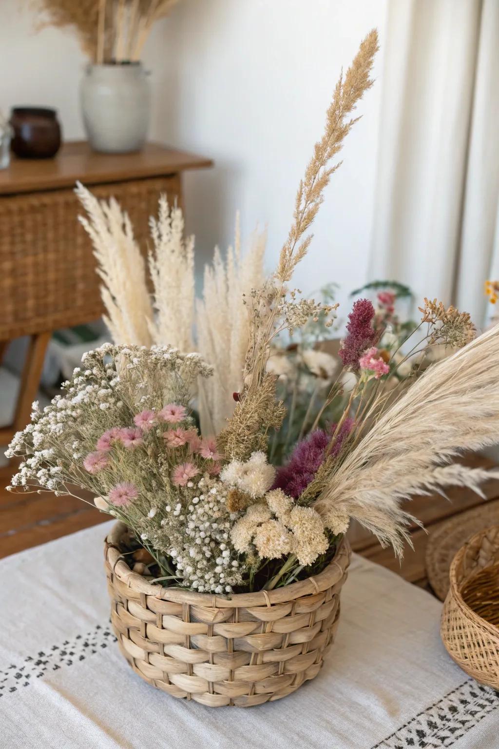 Bohemian centerpiece, contributing texture and a free-spirited vibe to your decor.