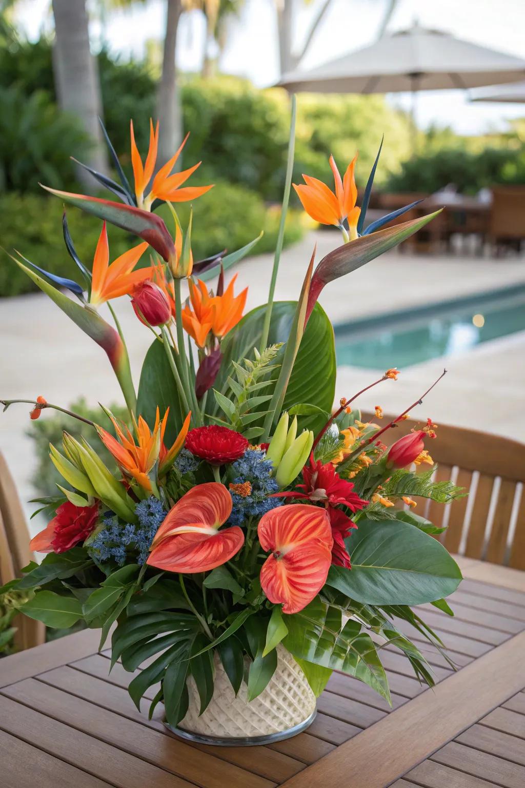 An exotic tropical botanical configuration.