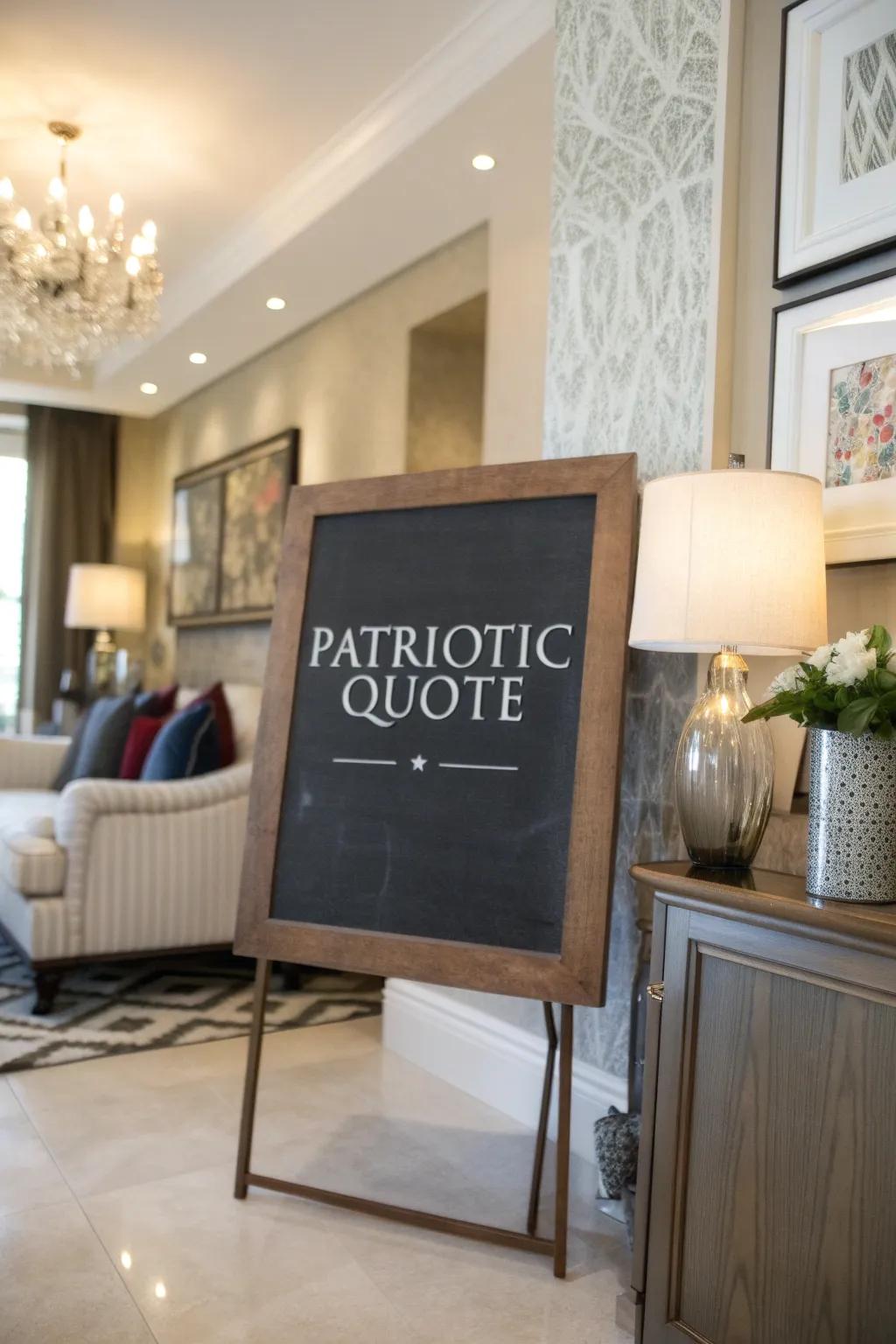 Uplifting quotations infuse a reflective element into chalkboard artistry.