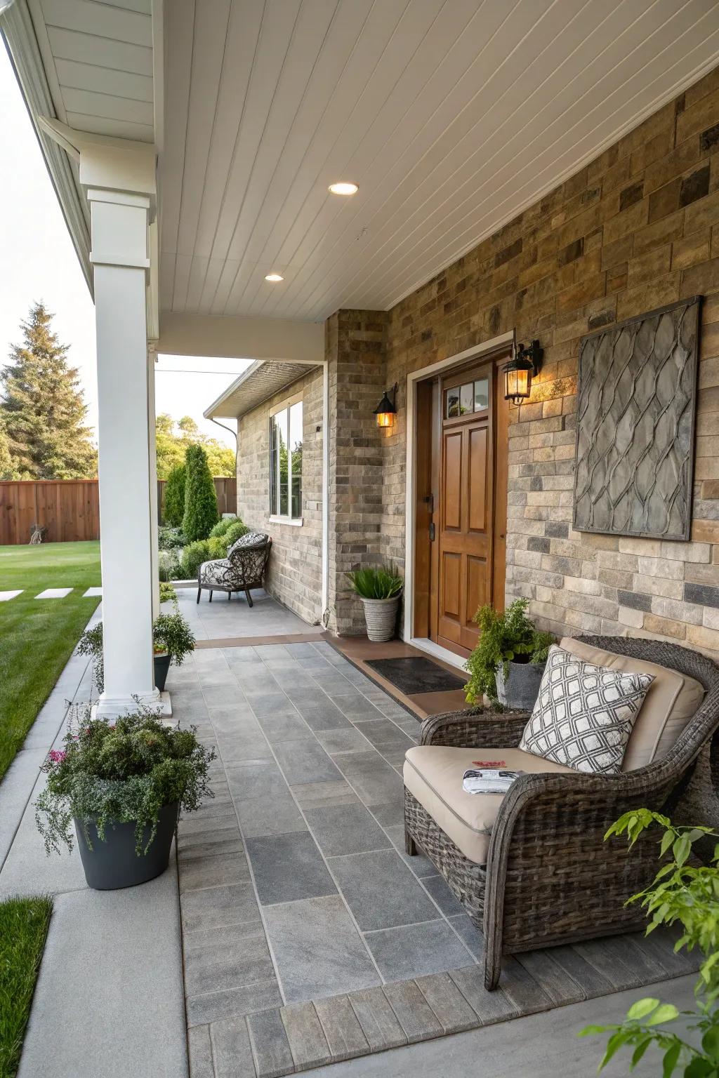 Splitface slabs offer a textured and contemporary aesthetic.