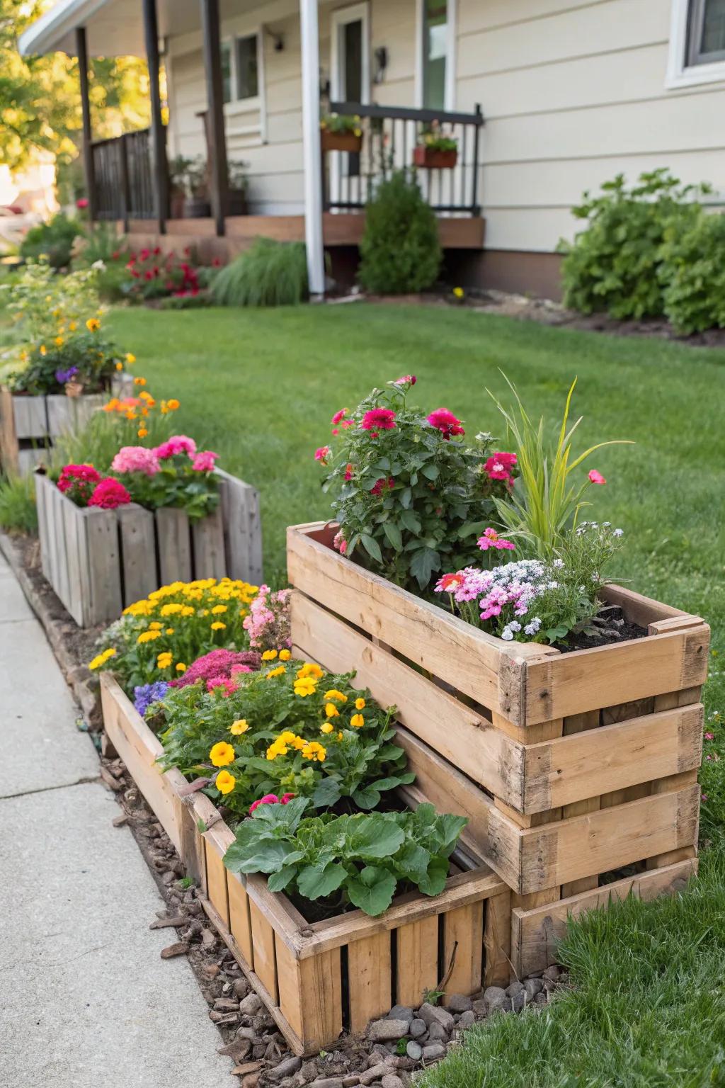 Introduce rustic charm with reimagined treasures in your garden, showcasing your creative flair.