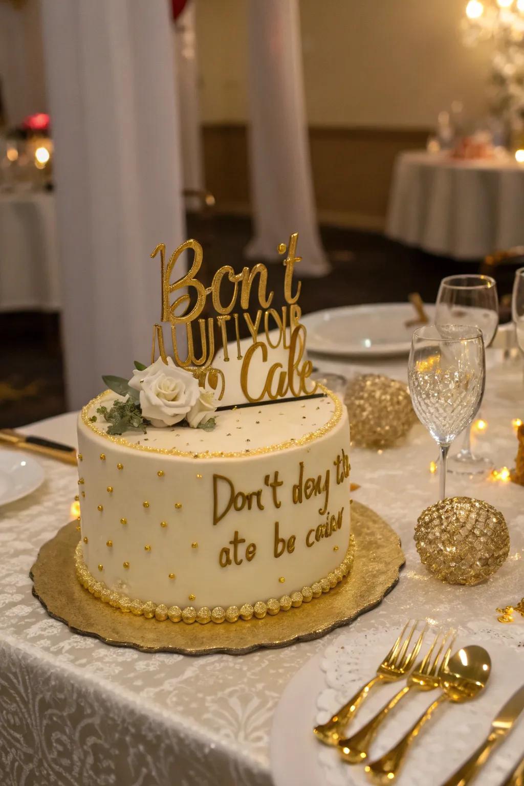 Radiate with humor on your vintage excellence dessert!