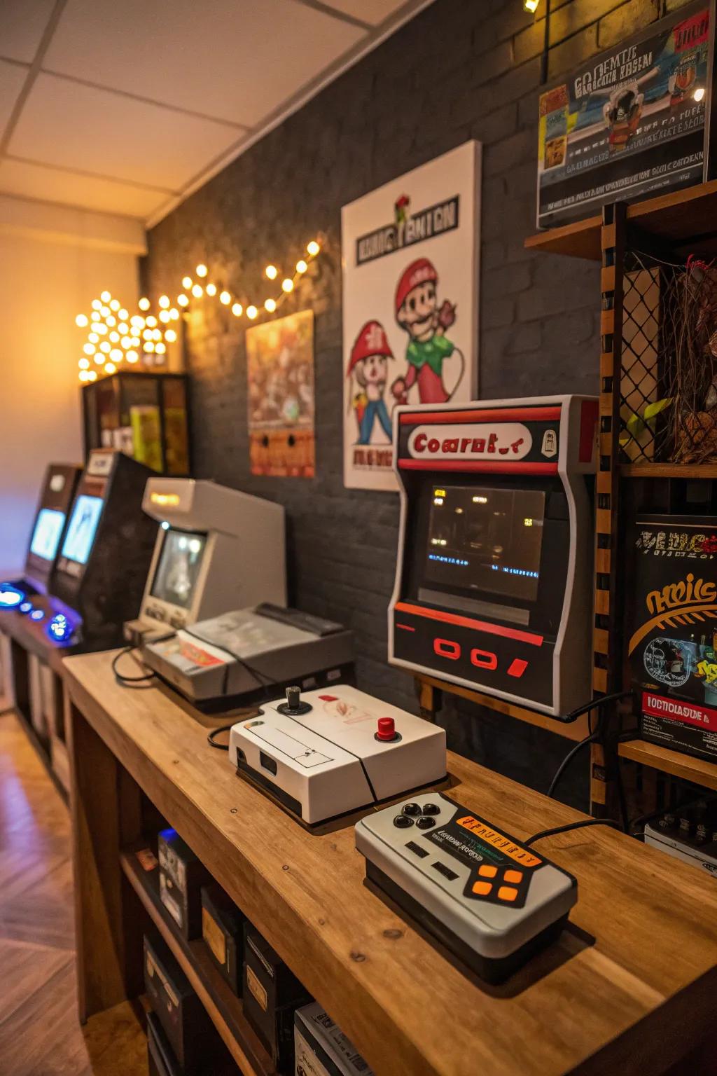 Classic gaming sectors infuse nostalgia into your arrangement.