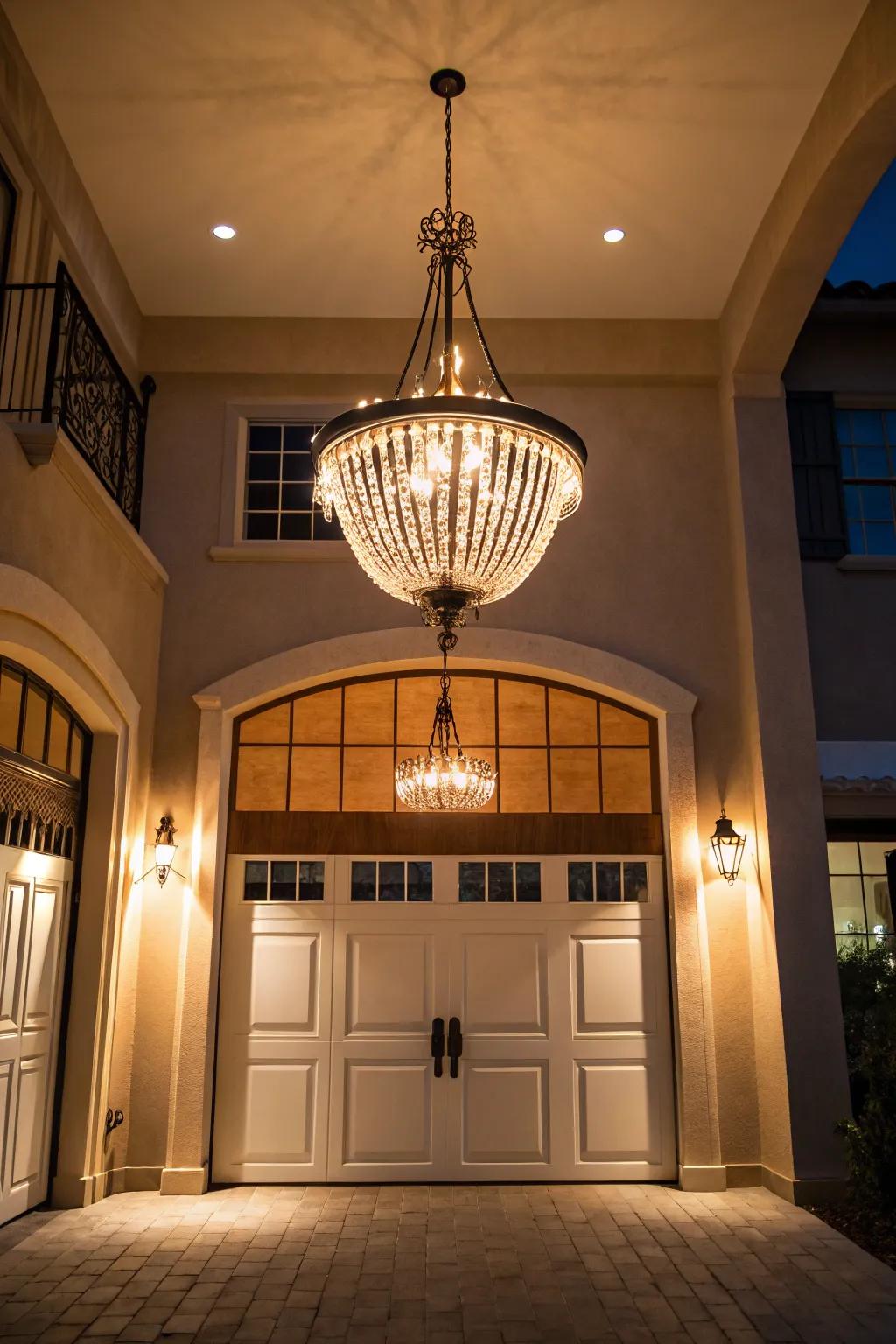 Statement lighting enhances the atmosphere of your entryway.