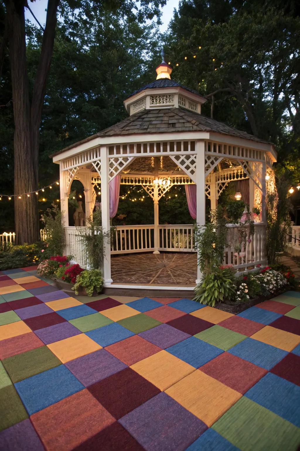 Transform your space with colorful carpet tiles.