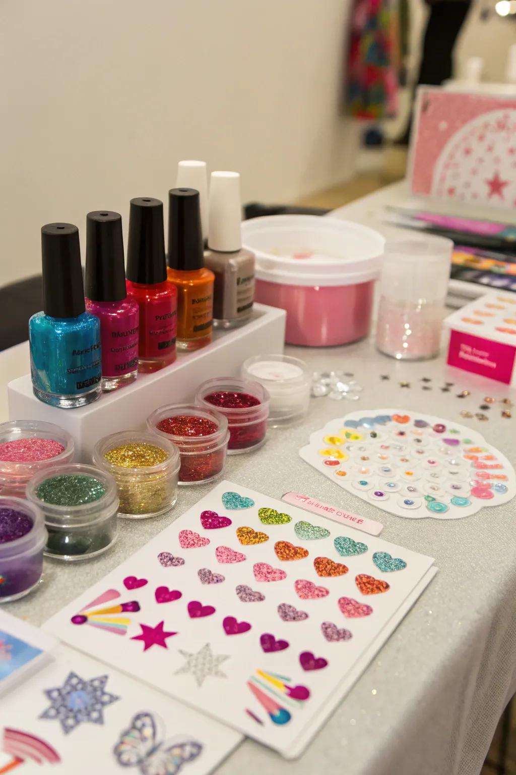 Radiant nail artistry bestows a shimmer upon every spa engagement.