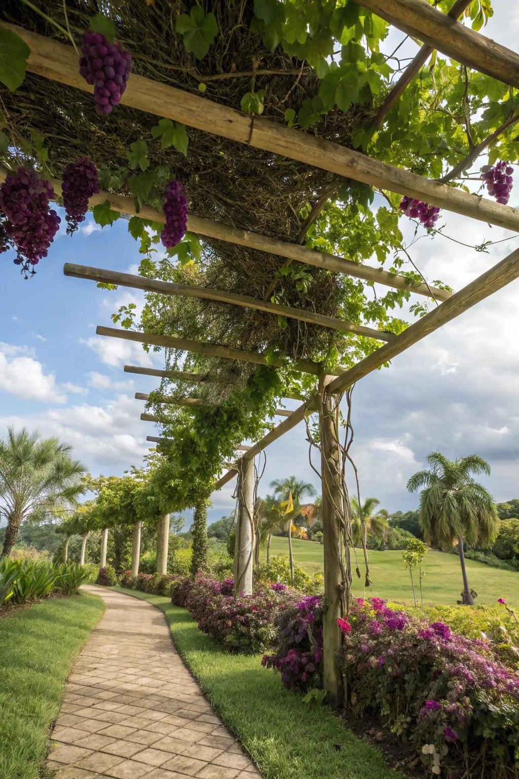 Bamboo trellises infuse an exotic and sustainable component into any garden.