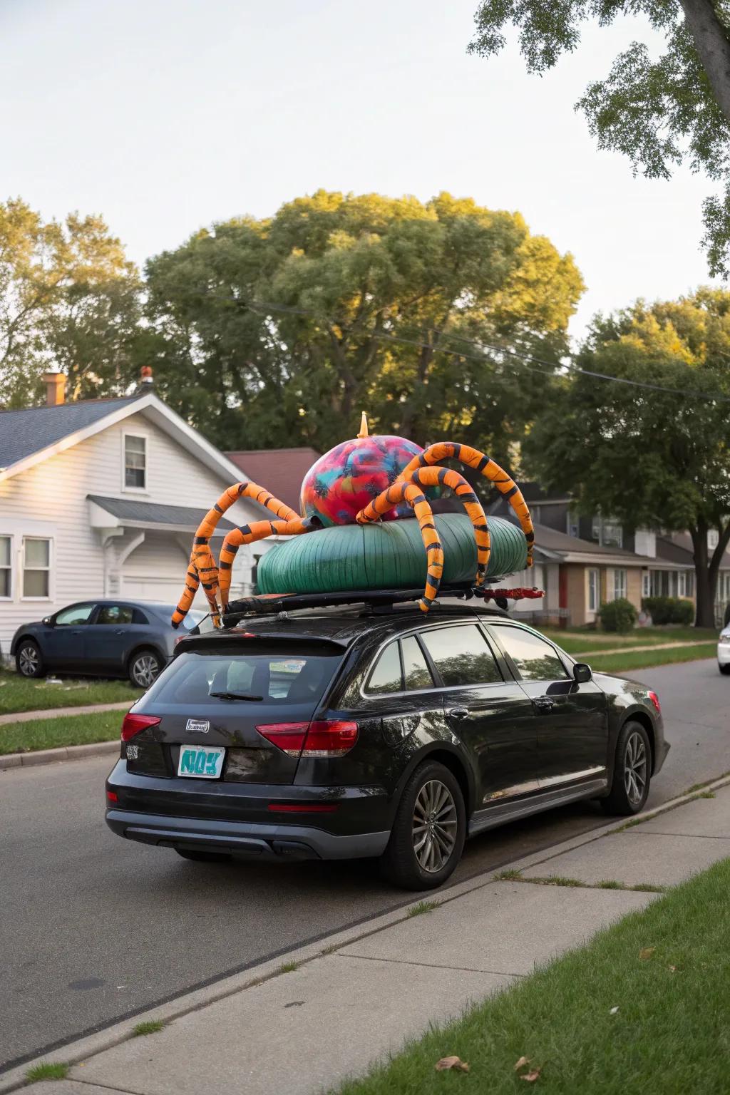 Air-filled creatures make your car's Halloween display larger than life.
