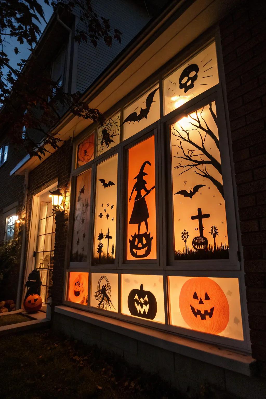 Casement messages appending a cryptic nuance to Halloween design.