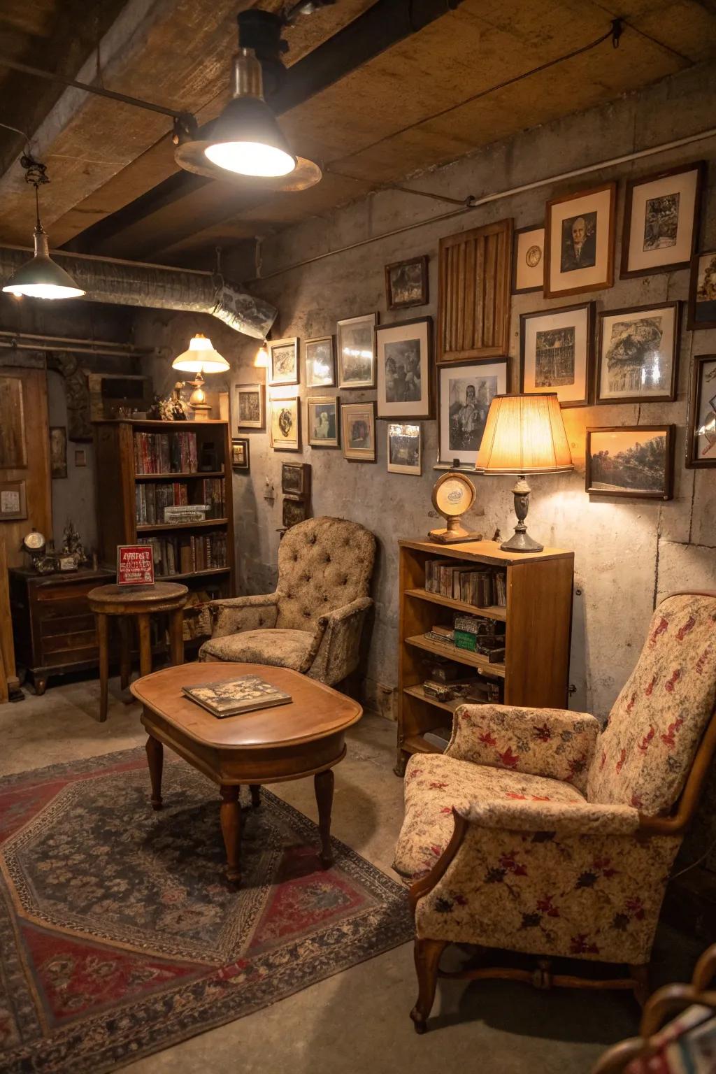 Add a touch of nostalgia with vintage decor that exudes charm and character.