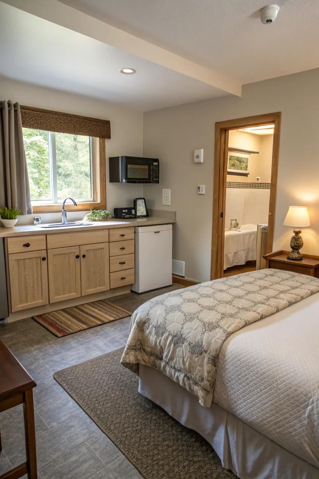 A guest suite designed for privacy and comfort.