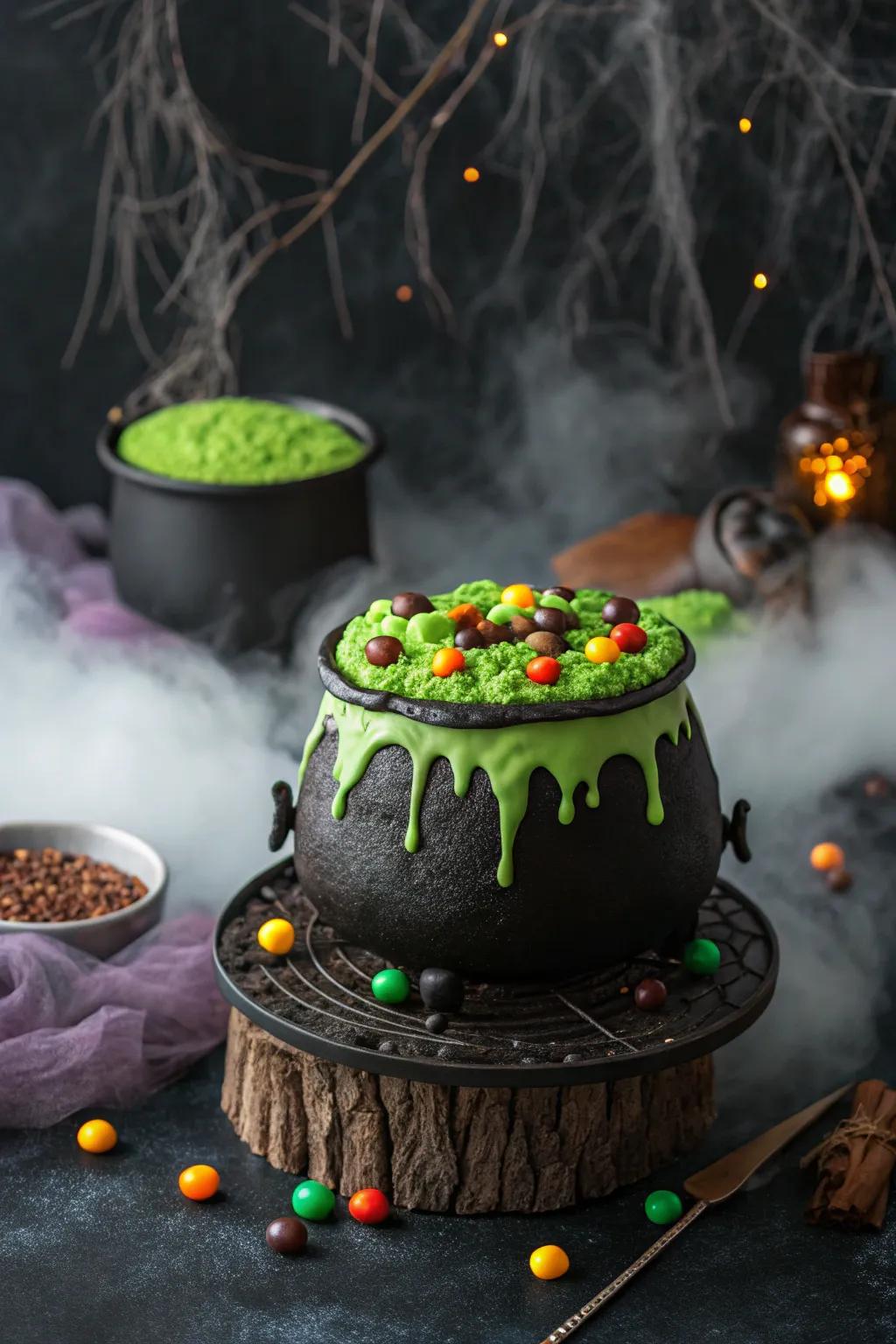 A sorceress brew cake that is enchanting and delicious.