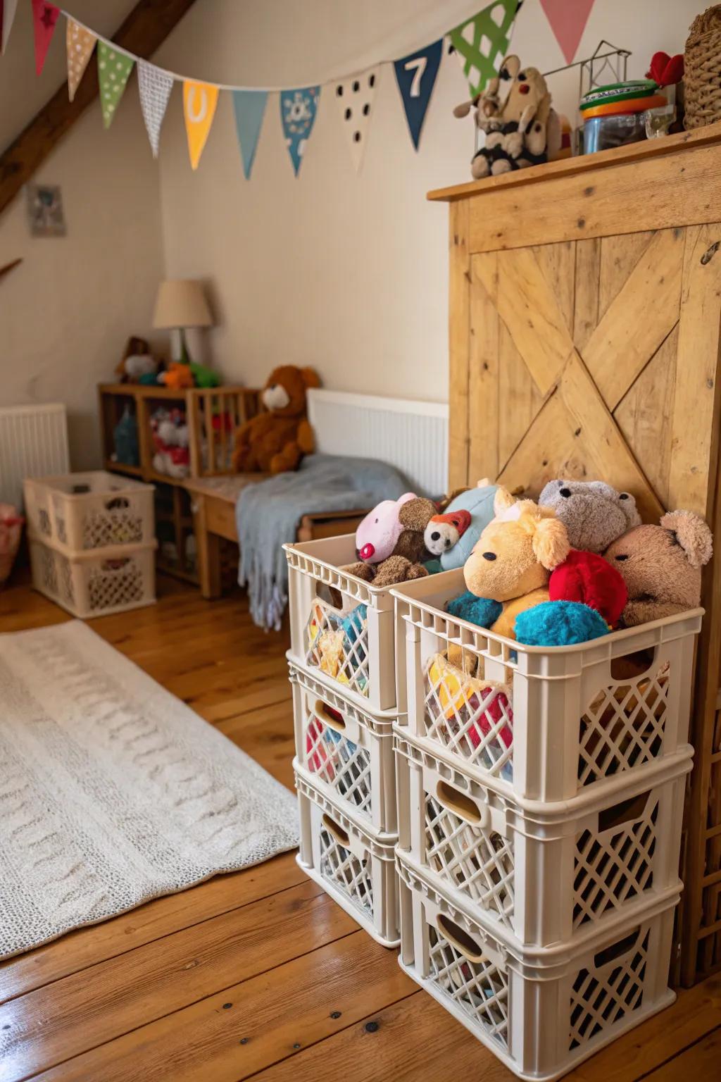 Milk containers provide an adaptable and expandable storage answer.