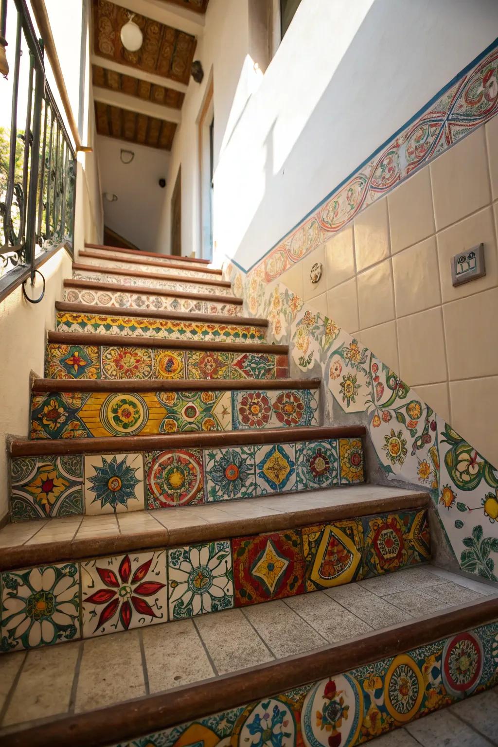 Handmade tiled details introduce uniqueness to your home.