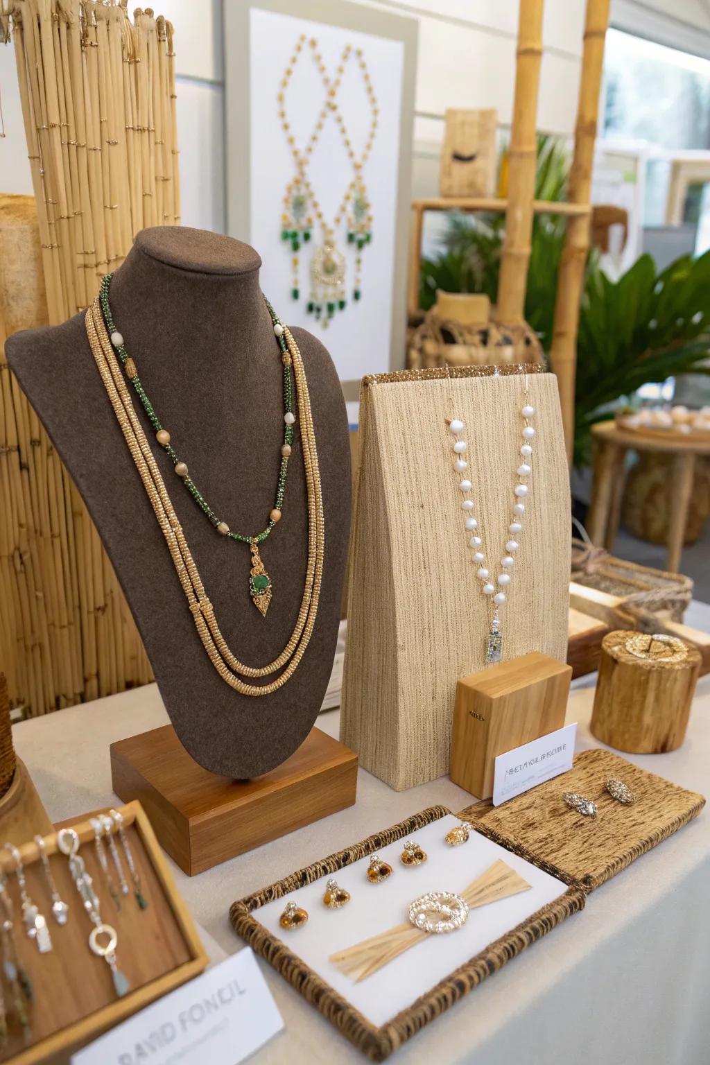 Appeal to conscious consumers with eco-friendly display elements.
