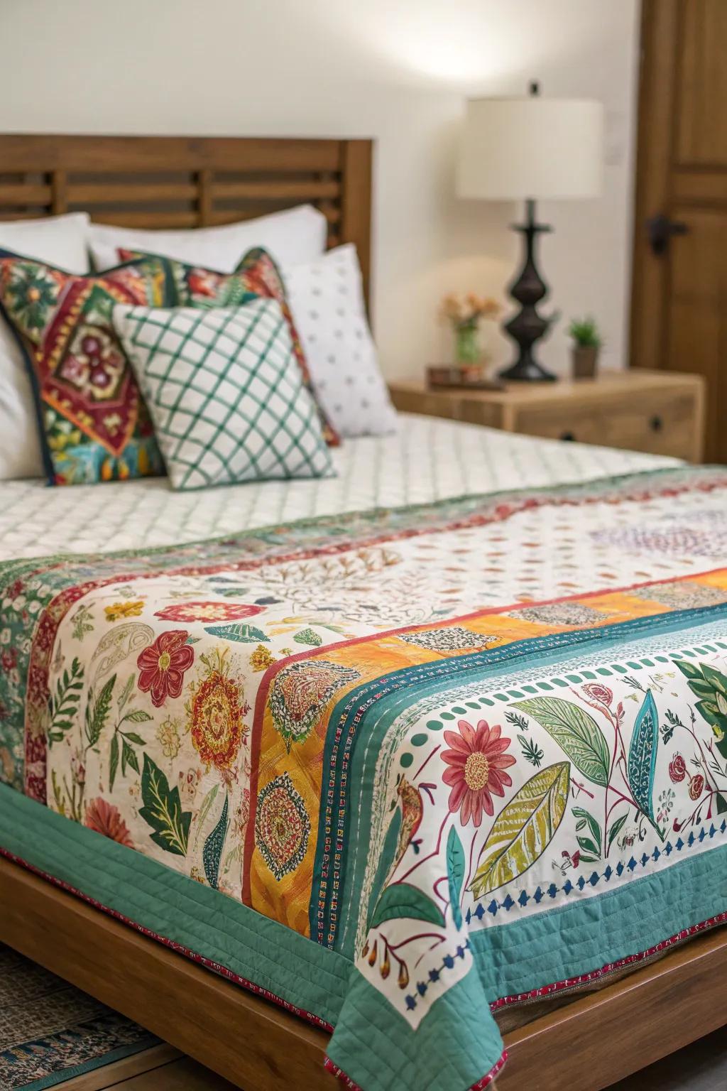 Eclectic patterns showcase personal style.