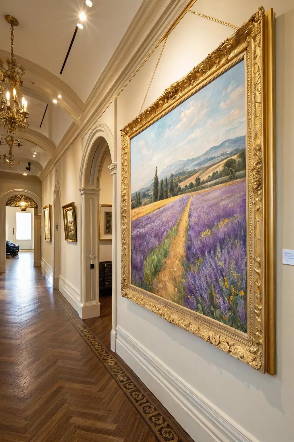 Lavender with gold leaf, adding a luxurious touch to your decor.