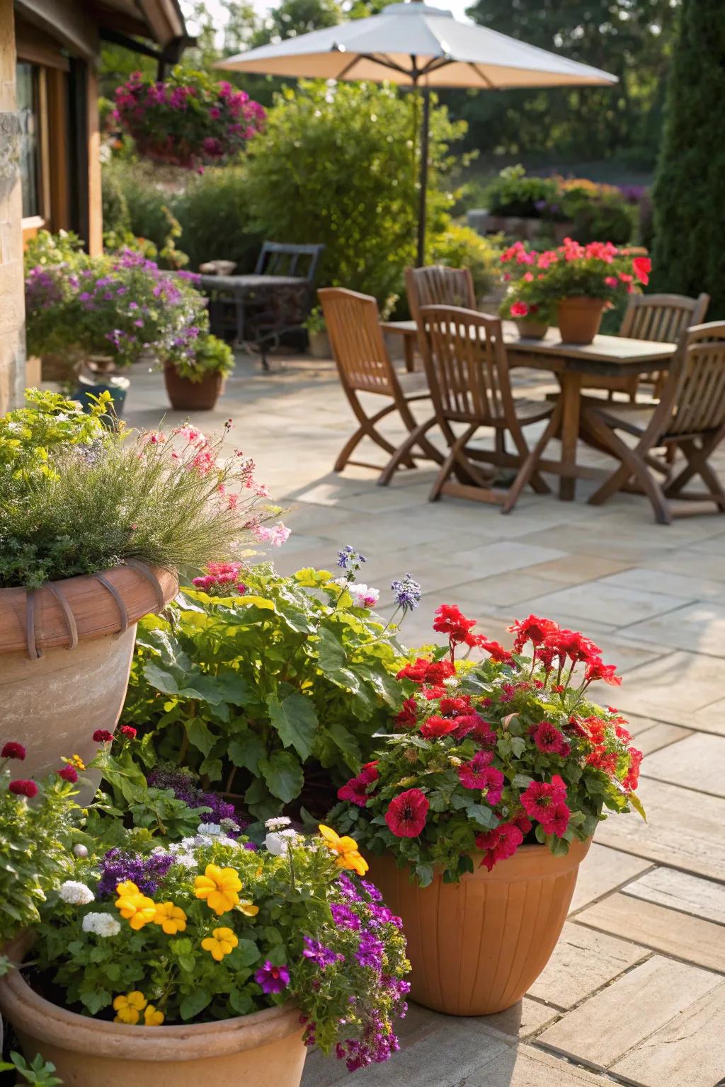 Pot gardening offers vibrant versatility and simple upkeep.
