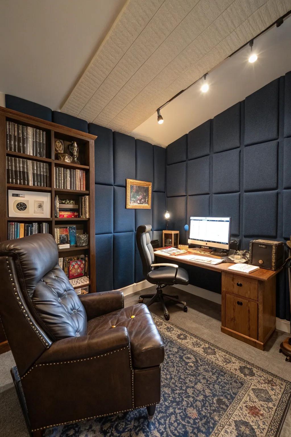Sound dampening ensures a quiet, focused workspace.