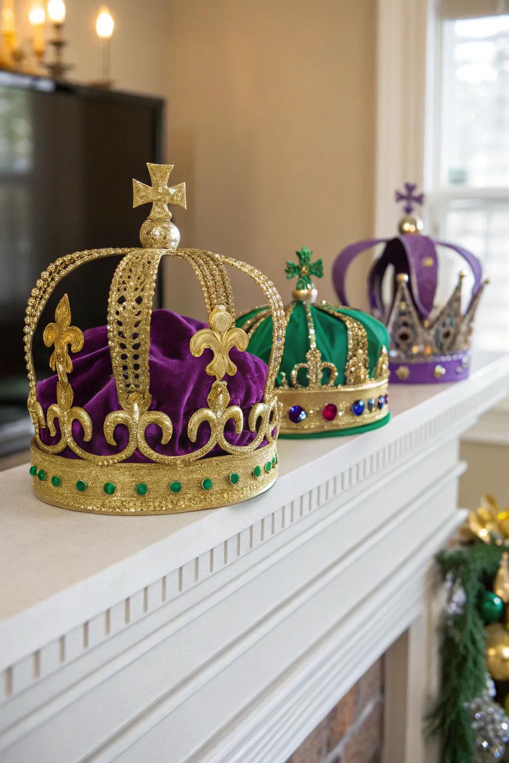 Crown Aesthetics infuse your decor with the grandeur of Mardi Gras royalty.