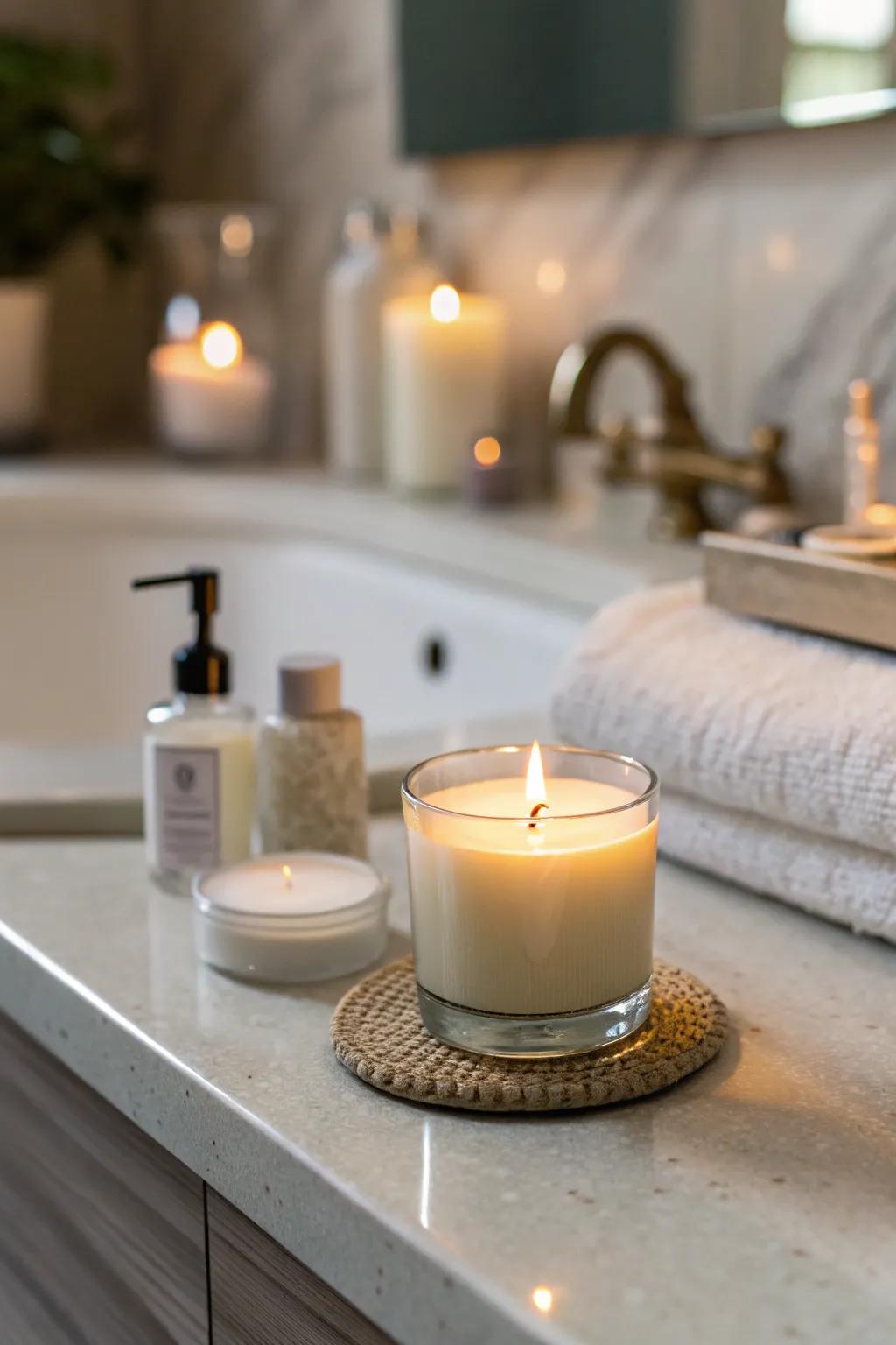 An aromatic light offers both atmosphere and scent.