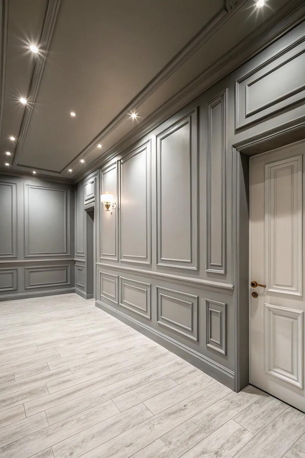 Monochrome schemes evoke a serene and spacious ambiance.