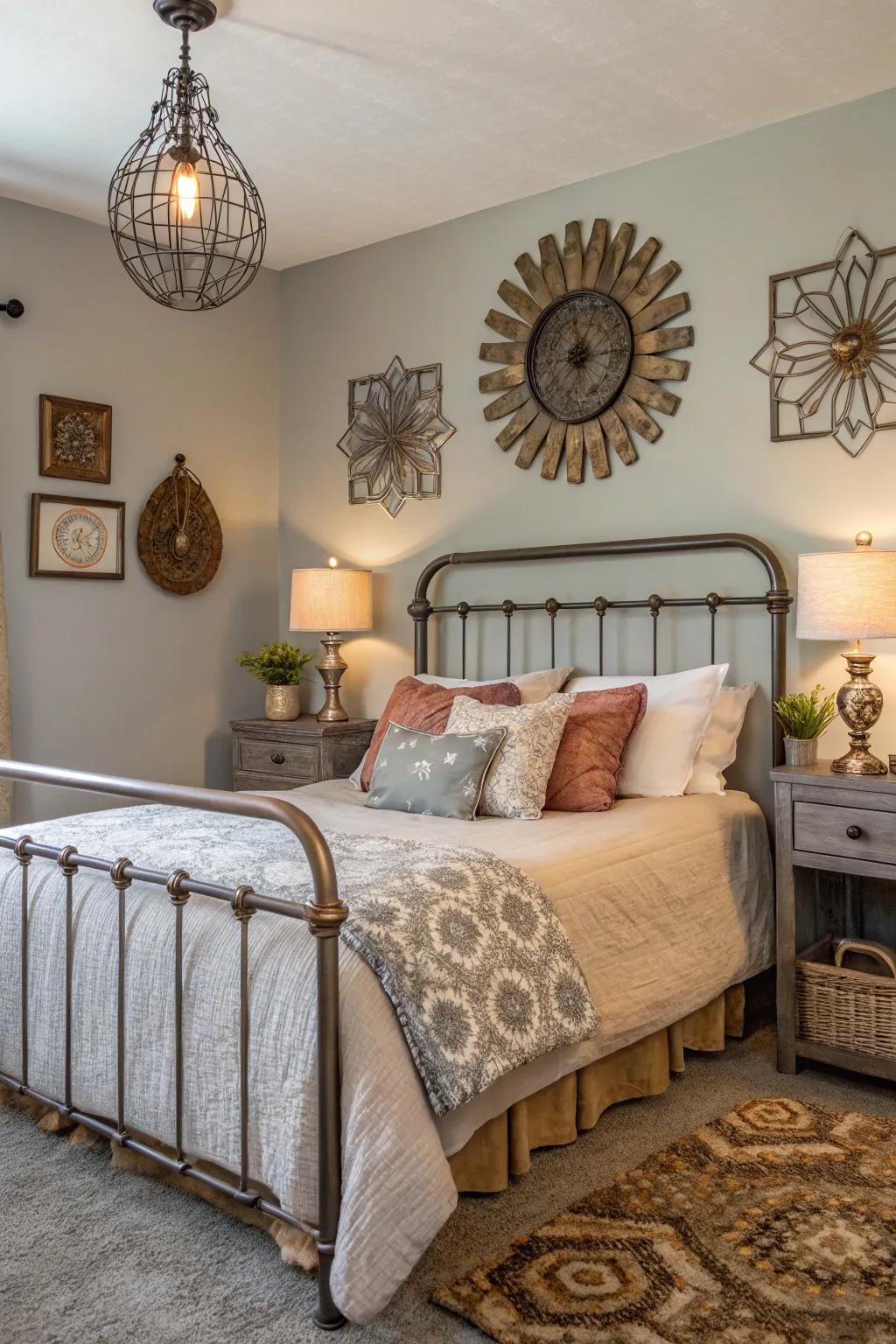 Mixed metals create visual interest and a personalized aesthetic.