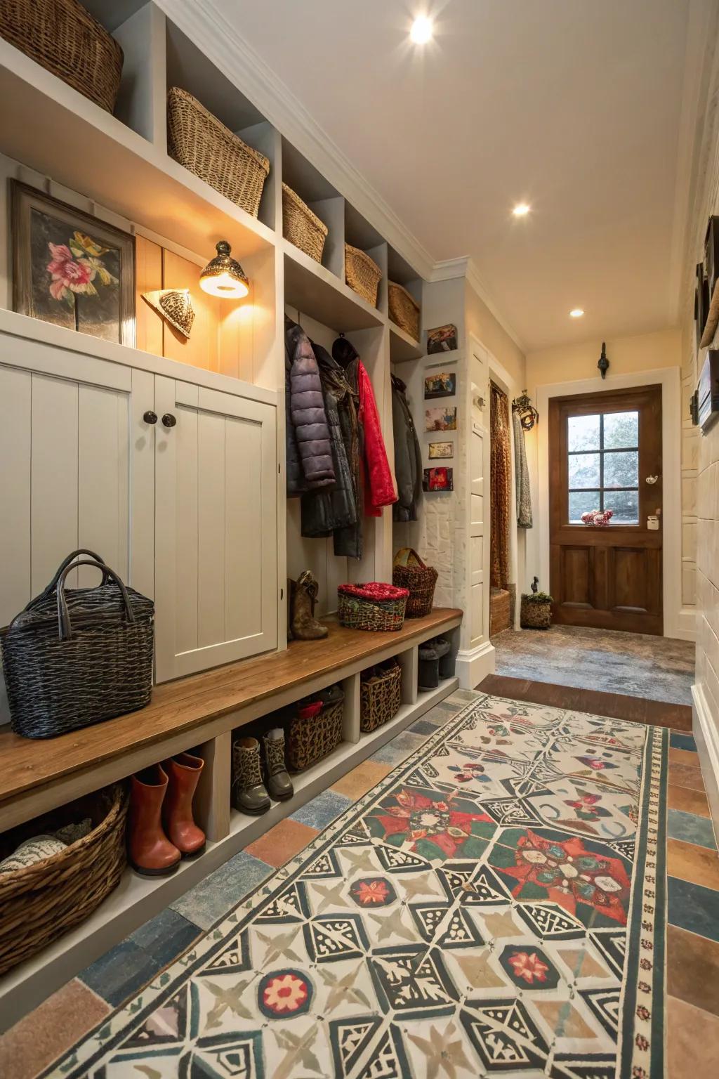 Mix and match tiles for a unique, eclectic style.